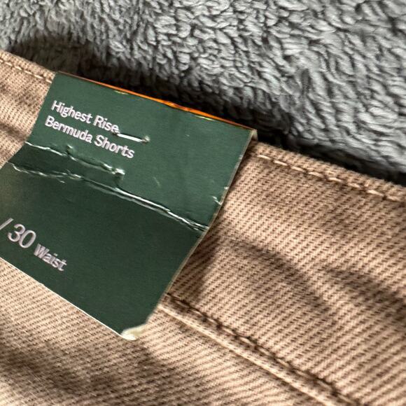 Wild Fable Highest Rise Bermuda Shorts NWT Size 10 30" Brown Distressed - Picture 3 of 9